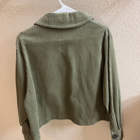 Zara Olive Green Corduroy Jacket size M - Picture 2 of 5
